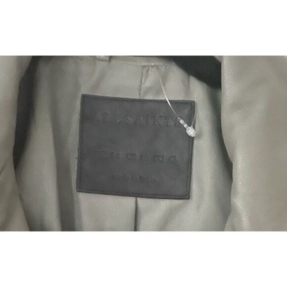 New ALLSAINTS Balfern Leather Biker Jacket in  Size US 10/ UK 14 $529 - Picture 6 of 6